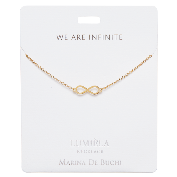 We Are Infinite Gold Plated Infinity Lumiela Necklace