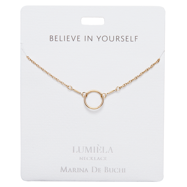 'Believe in Yourself' Gold-Plated Lumiela Necklace