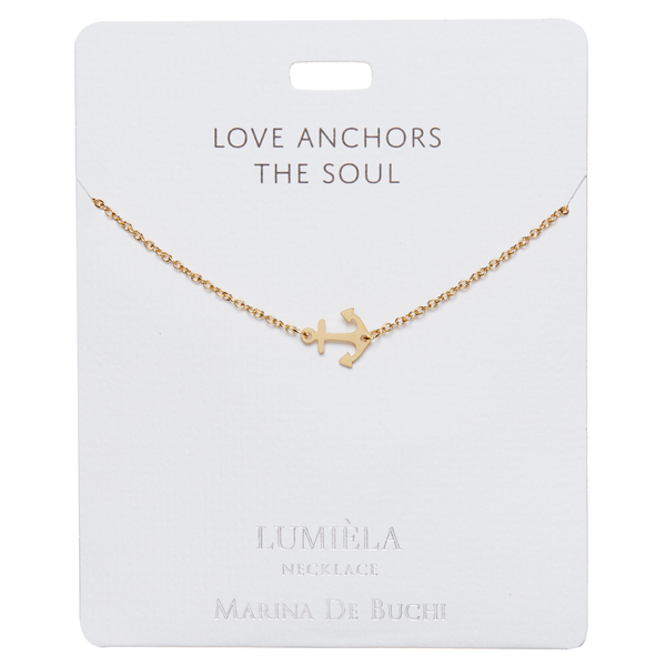 Love Anchors the Soul Gold Anchor Necklace PRE ORDER