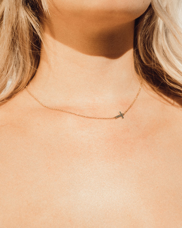 'Always Have Faith' Gold-Plated Cross Lumiela Necklace *PREORDER*