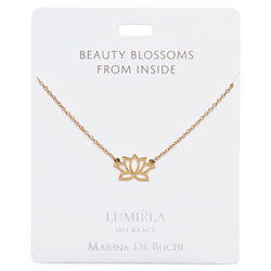 'Beauty Blossoms from Inside' Gold Lotus Flower Pendant *PREORDER*