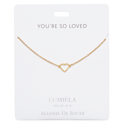 You re So Loved Gold Plated Heart Lumiela Necklace Marina De Buchi