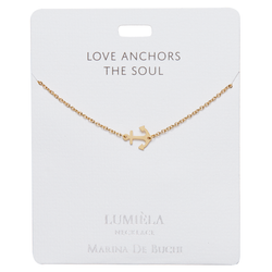 'Love Anchors the Soul' Gold Anchor Necklace *PRE-ORDER