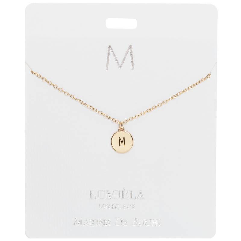 Letter V Modern Initial Necklace- Gold & Silver